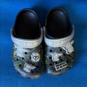 CROCS Kids' Black and Gray Star Wars Slippers